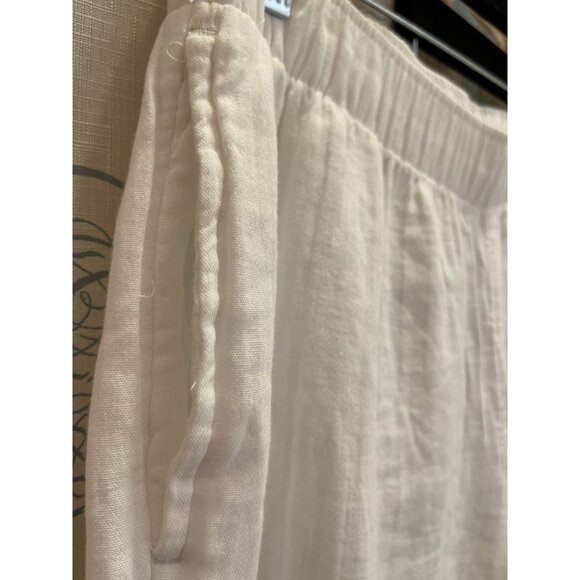 Old Navy Womens Linen Blend Pants LG Wide Leg High Rise Crop Bundle Lot Black - Picture 6 of 12